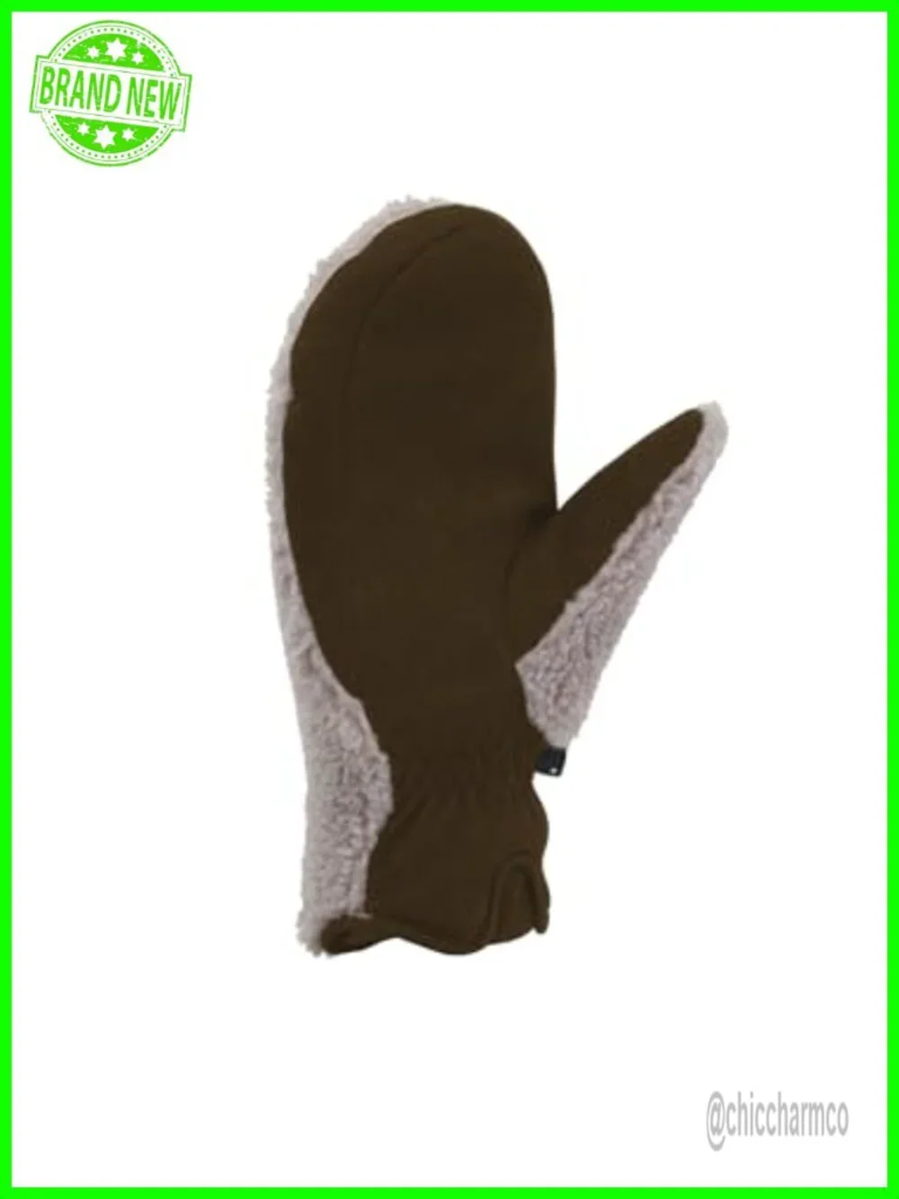 Women's Sherpa Fleece Mittens with Synthetic Suede Palm